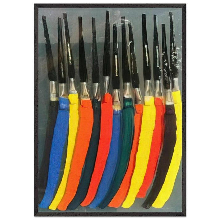 Paintbrushes V - 1991 - Arman 70x100 cm / 28x40 inches Framed Art Print – Black Wooden Frame