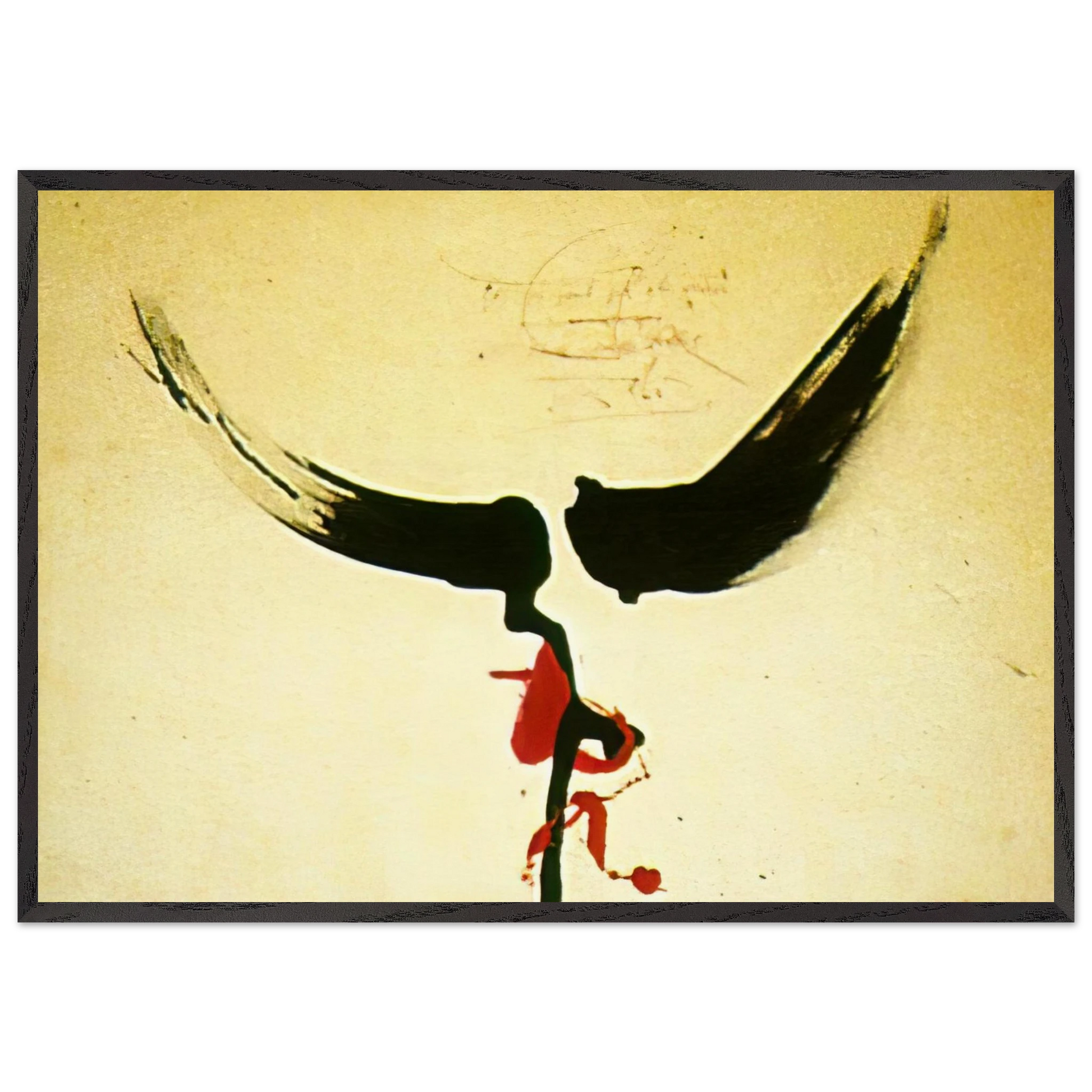 DALI S MOUSTACHE - Salvador Dali Framed Art Print – Black Wooden Frame - Default Title - -Framed Art Print