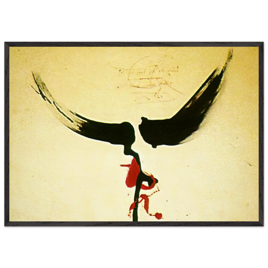 DALI S MOUSTACHE - Salvador Dali Framed Art Print – Black Wooden Frame - Default Title - -Framed Art Print