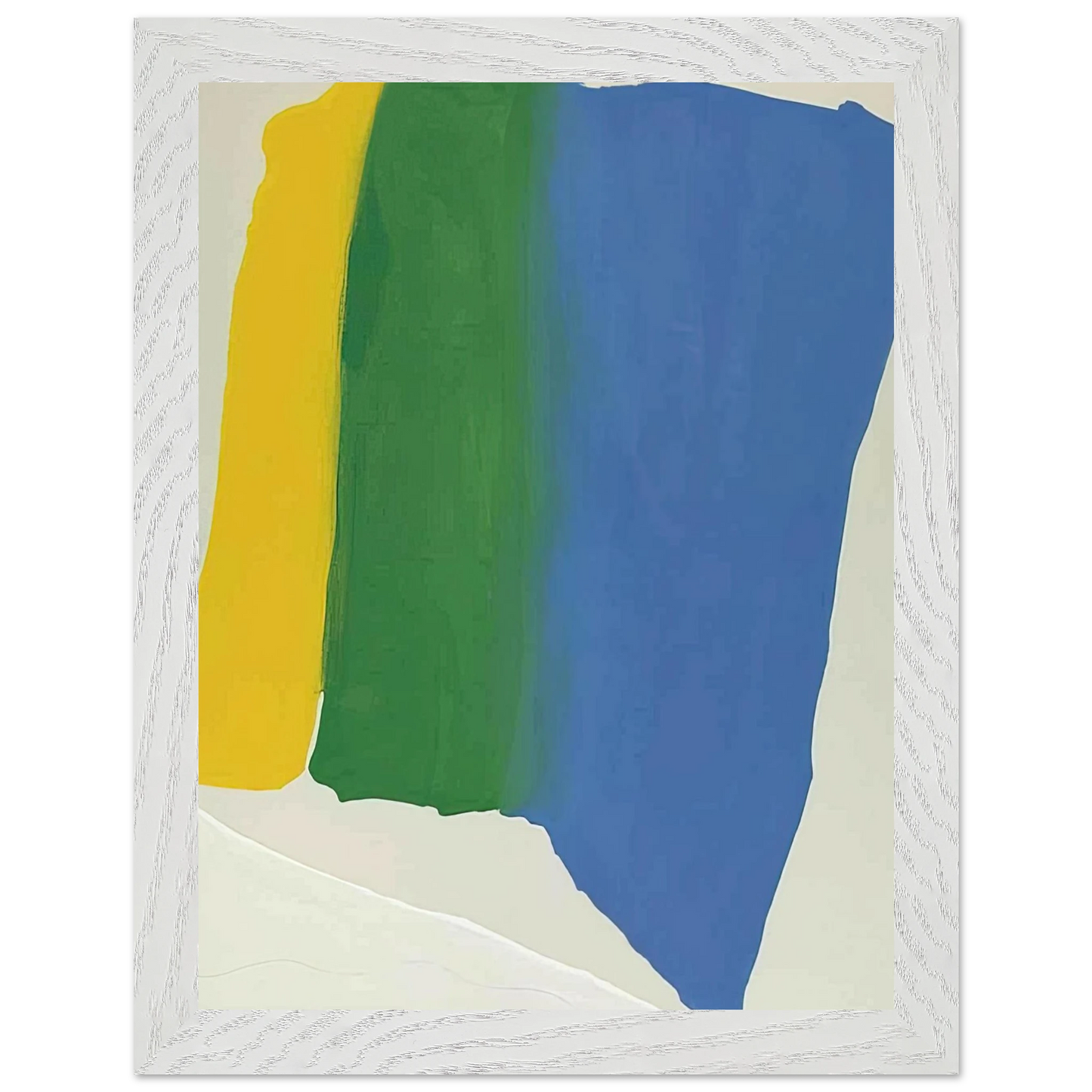Helen Frankenthaler - Summer Insignia - 1969 Wall art - 20x25 cm / 8x10 inches - Premium Wooden Framed Poster With Fine Art Paper - White frame