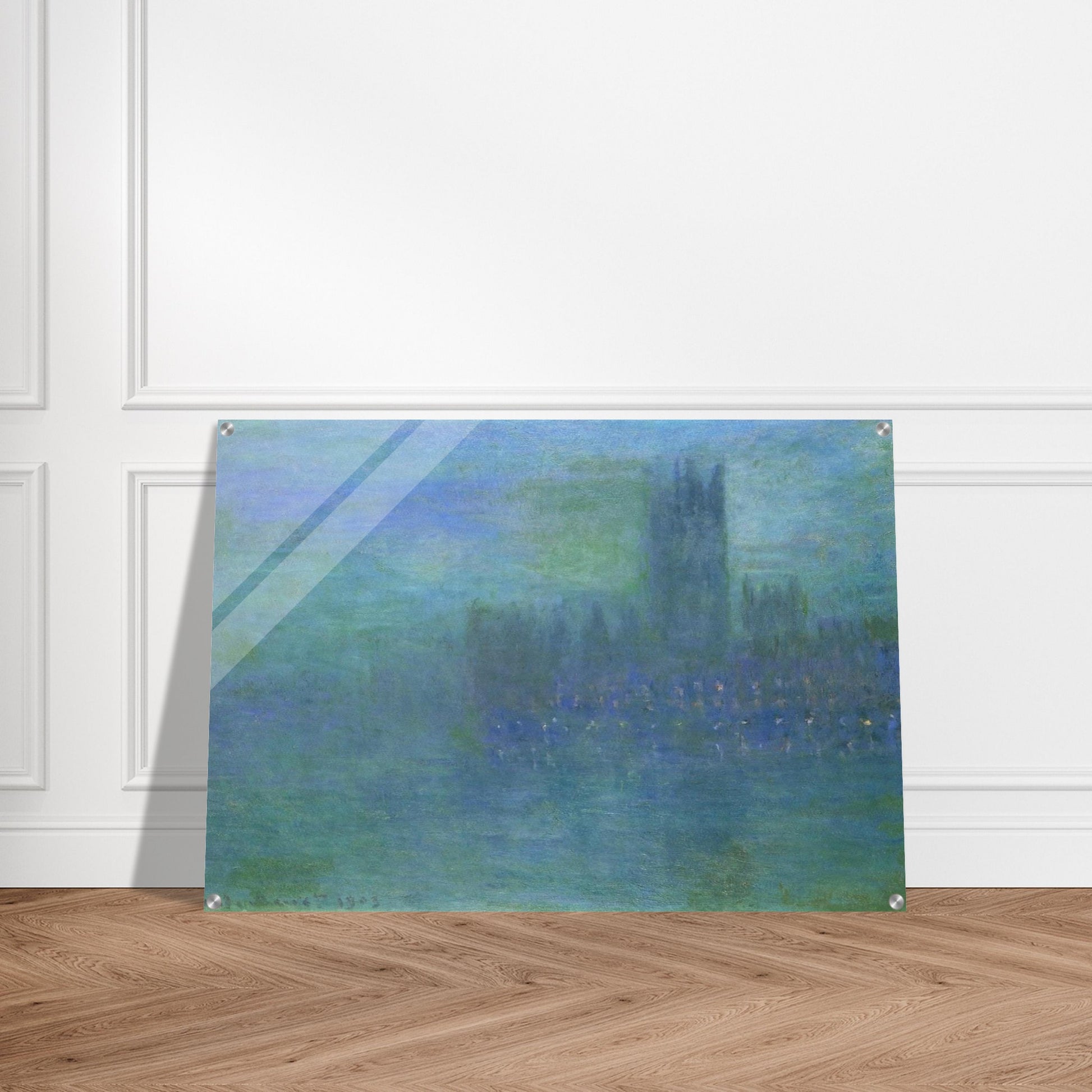 Houses of Parlilament, Fog Effect - claude monet Acrylic Print - 70x100 cm / 28x40″ inches