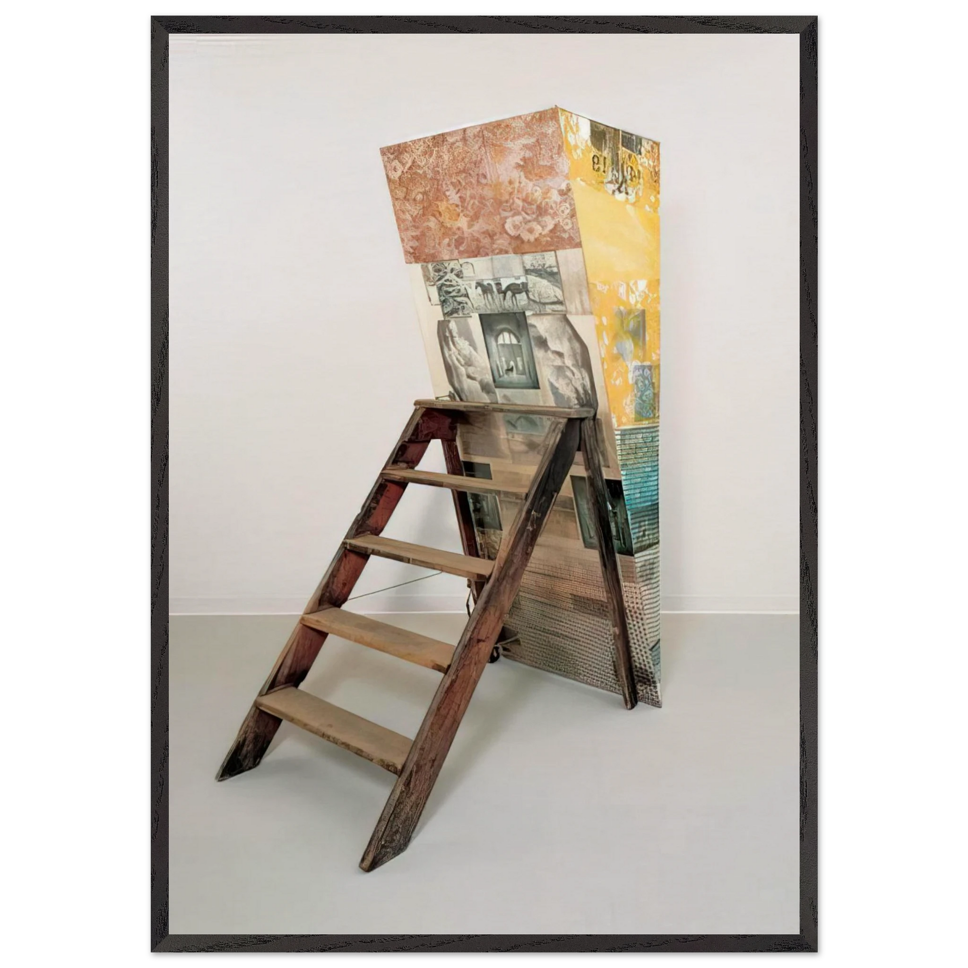 PATRICIAN BARNACLE SCALE 1981 - Robert Rauschenberg Framed Art Print – Black Wooden Frame - Default Title - -Framed Art Print