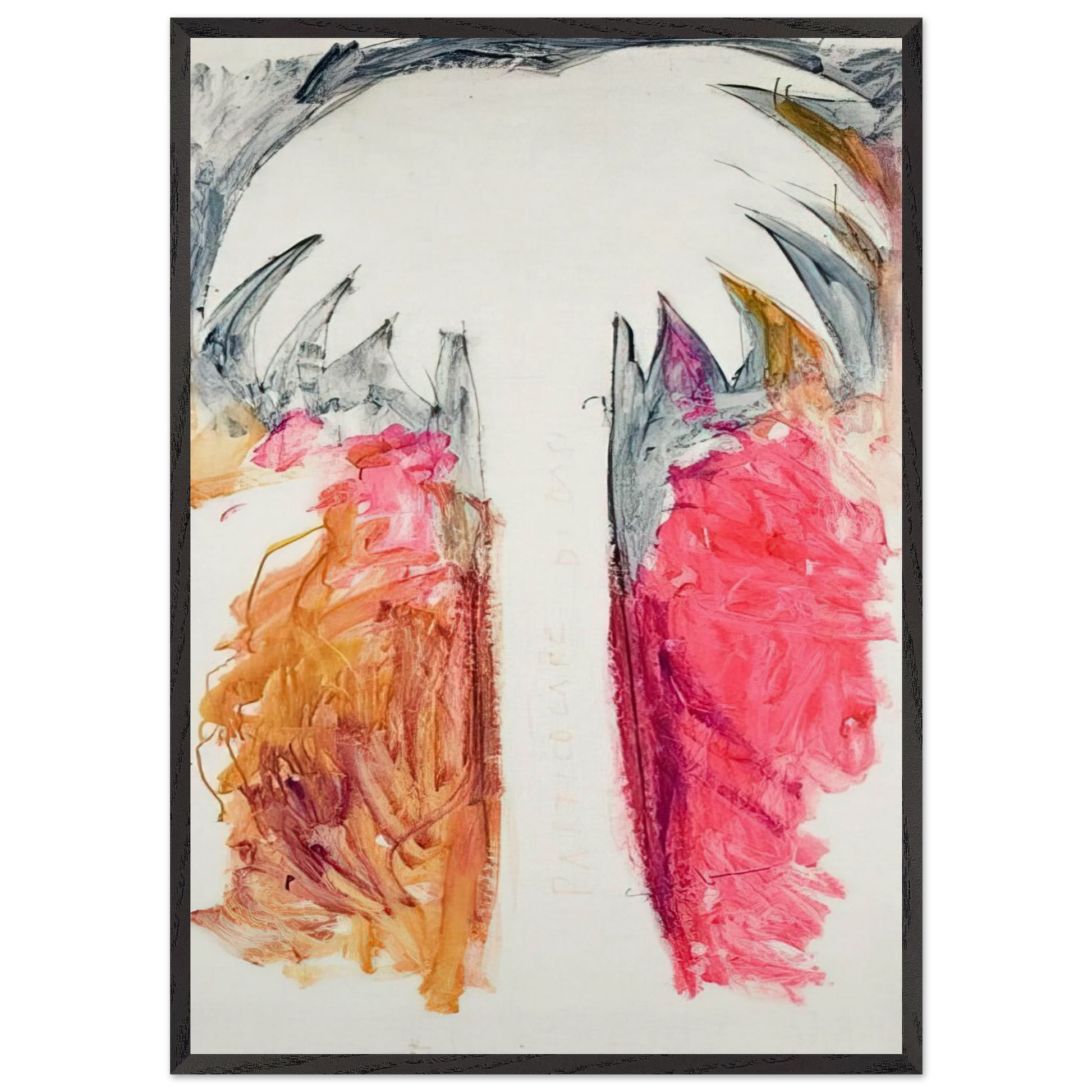 Detail of oasis - 1980 - Mario Schifano Framed Art Print – Black Wooden Frame - Default Title - -Framed Art Print