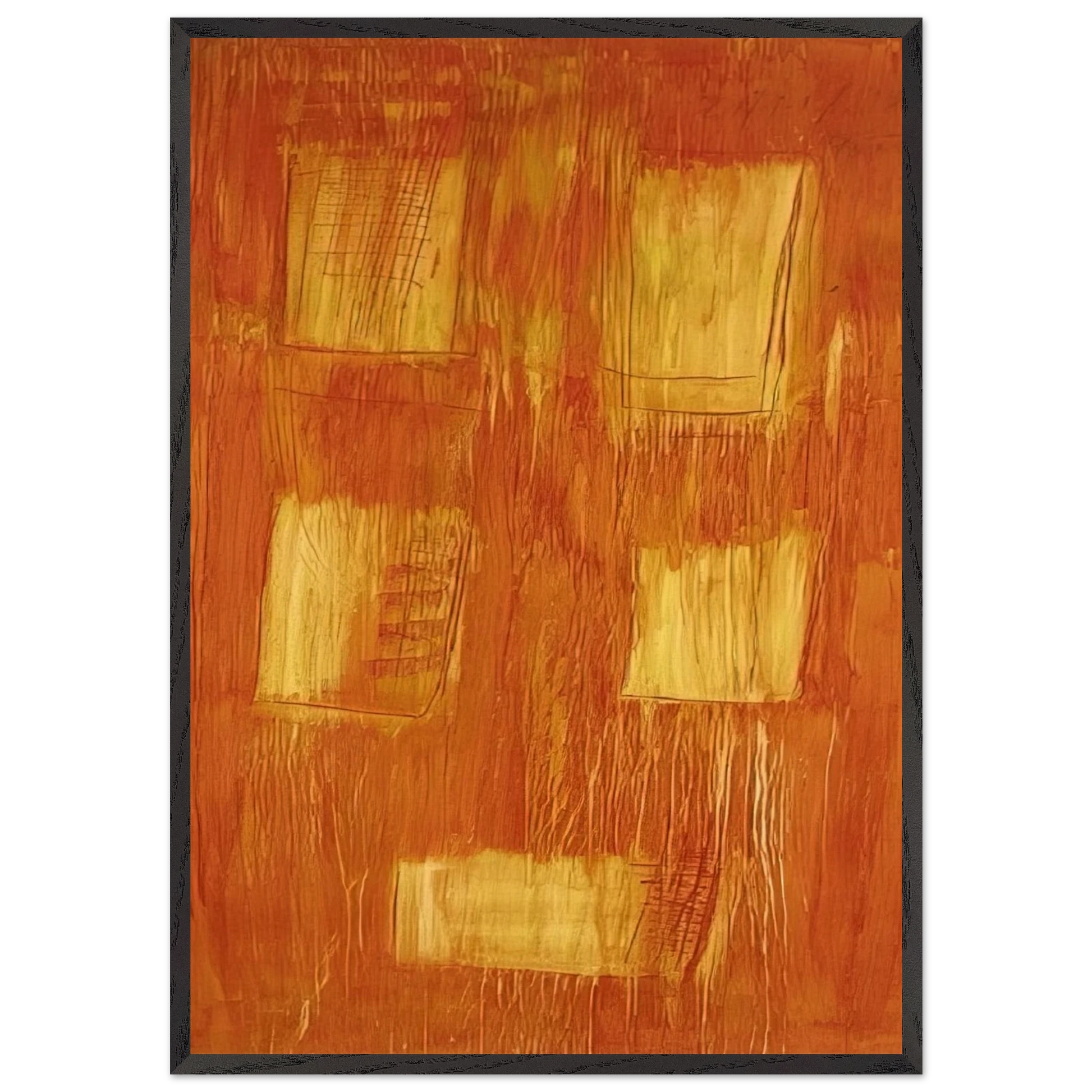 Untitled Cansons - Abstract Expressionism - Gunther Forg Framed Art Print – Black Wooden Frame - Default Title - -Framed Art Print