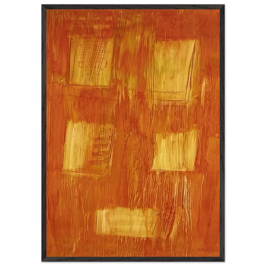 Untitled Cansons - Abstract Expressionism - Gunther Forg Framed Art Print – Black Wooden Frame - Default Title - -Framed Art Print