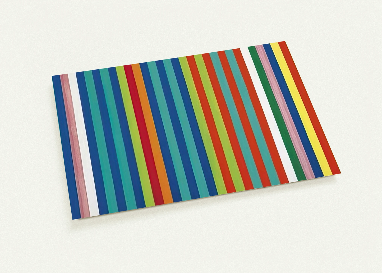 Orange Twitter - 1966 By Gene Davis Pack of 10 Post Cards | Gene Davis Post Cards | A6 (10.5 x 14.8 cm) - 4.1 x 5.8 inches