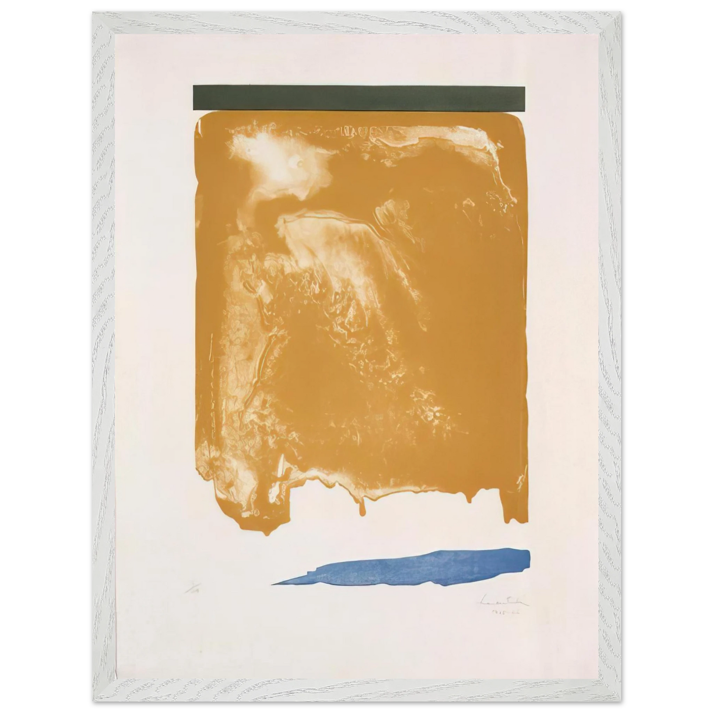 Helen Frankenthaler - Persian Garden - 1966 Wall art - 27x35 cm / 11x14 inches - Premium Wooden Framed Poster With Fine Art Paper - White frame