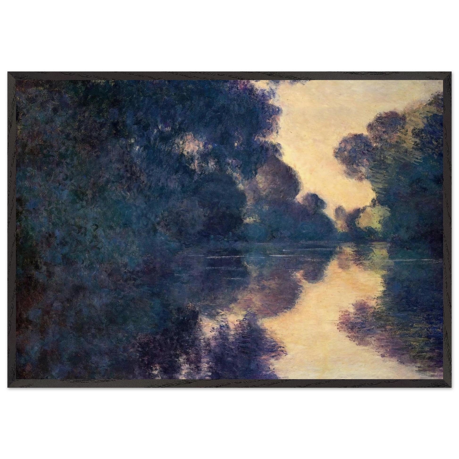 Morning on the Seine Clear Weather - claude monet Framed Art Print – Black Wooden Frame - Default Title - -Framed Art Print