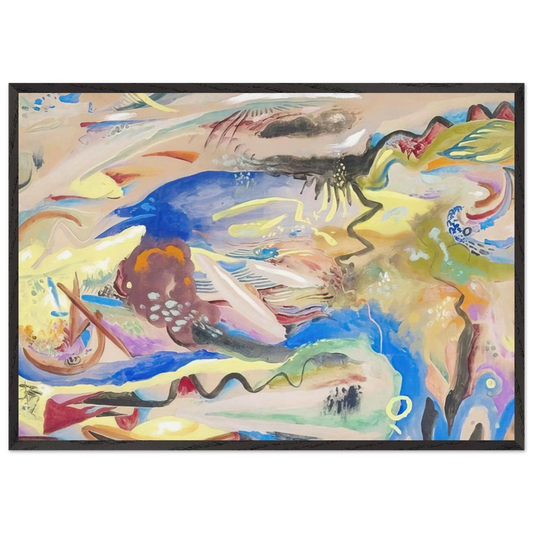 SINFONIE XIII 1913 - Rudolf Bauer Framed Art Print – Black Wooden Frame - Default Title - -Framed Art Print