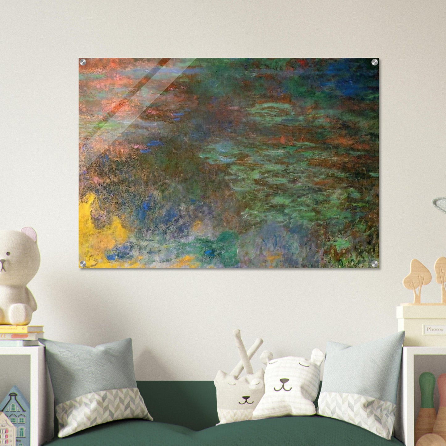 Water Lily Pond, Evening right panel - claude monet Acrylic Print - 70x100 cm / 28x40″ inches | claude monet Wall Art | claude monet Prints