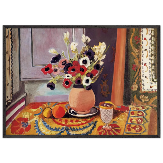 STILL LIFE 4 N1 - Henri Matisse 70x100 cm / 28x40 inches Framed Art Print – Black Wooden Frame