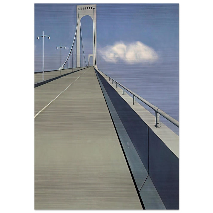 Whitestone Bridge - 1940 - Ralston Crawford Brushed Aluminum Print - 70x100 cm / 28x40 inches | Ralston Crawford Aluminum Print | Ralston Crawford Prints