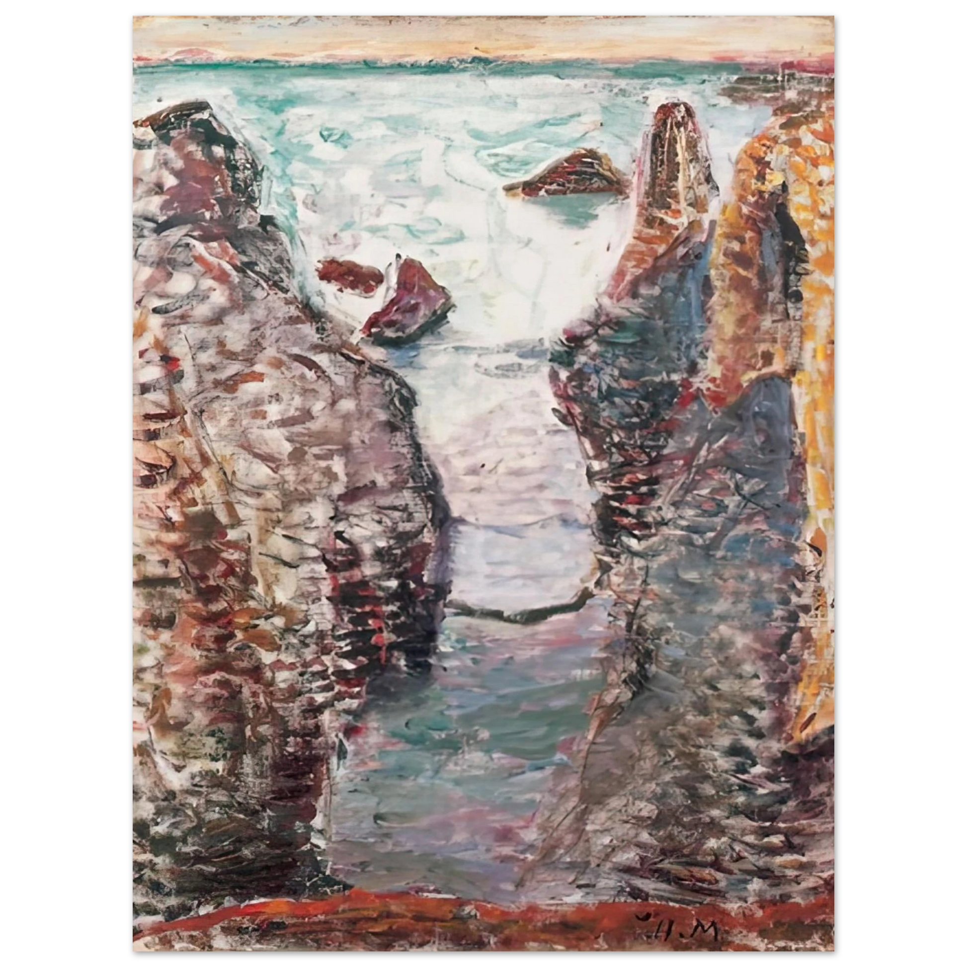 Henri Matisse - CIFFS BELLE ILE 1897 Fine Art Poster - Default Title