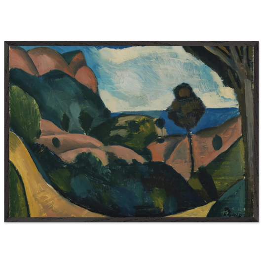 LANDSCAPE NEAR CASSIS 1907 - Andre Derain Framed Art Print – Black Wooden Frame - Default Title - -Framed Art Print