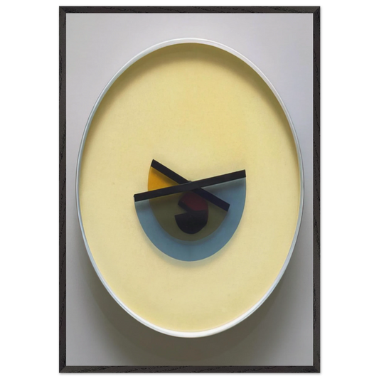 LOra X Clock - 1945 - Bruno Munari Framed Art Print – Black Wooden Frame - Default Title - -Framed Art Print