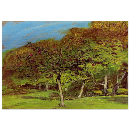 Fruit Trees - claude monet Brushed Aluminum Print - 70x100 cm / 28x40 inches | claude monet Aluminum Print | claude monet Prints