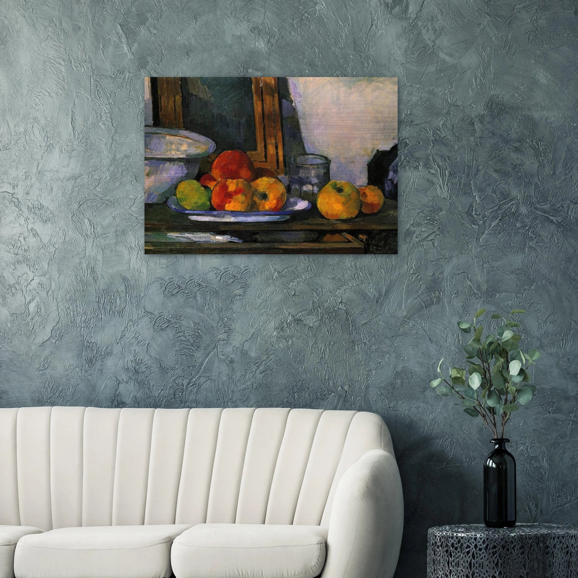 Still life with open drawer - Paul Cézanne Brushed Aluminum Print - 70x100 cm / 28x40 inches | Paul Cézanne Aluminum Print | Paul Cézanne Prints
