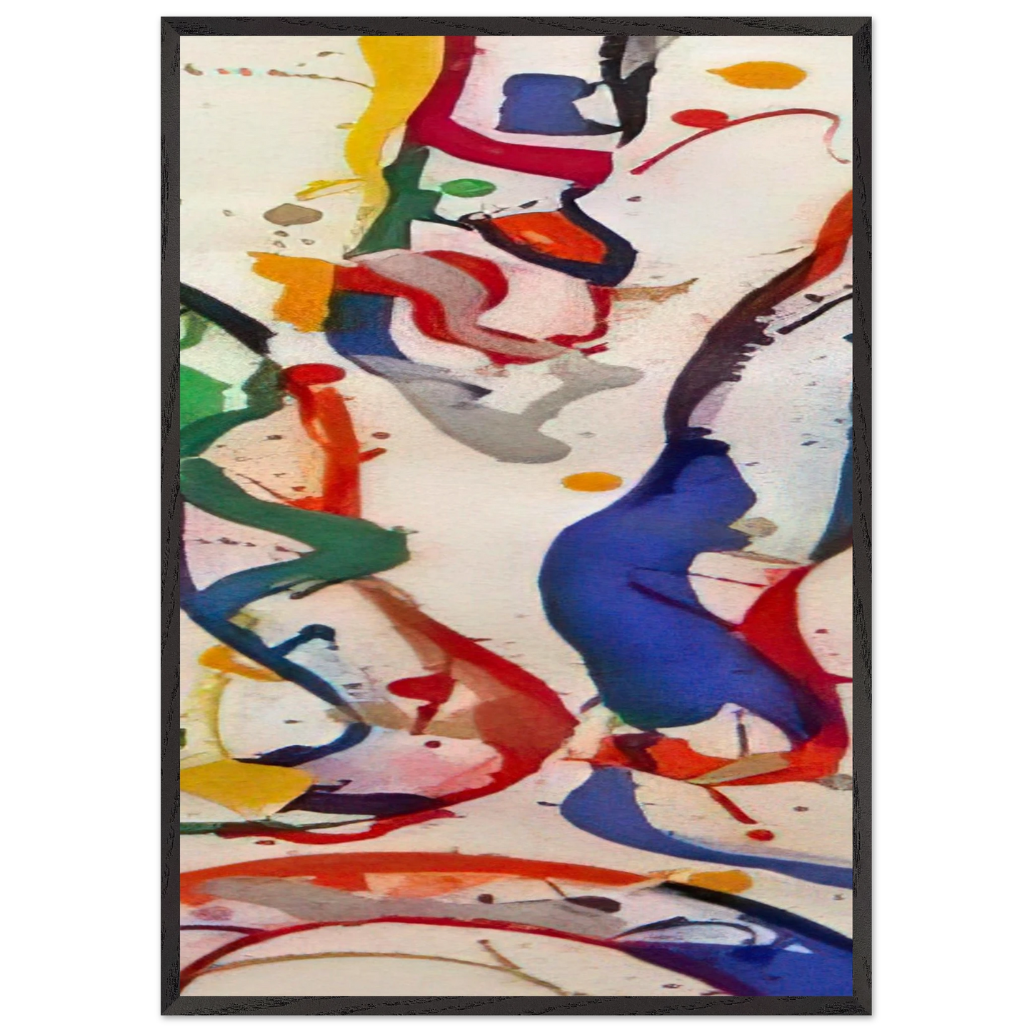 Untitled 040 - Sam Francis Framed Art Print – Black Wooden Frame - Default Title - -Framed Art Print