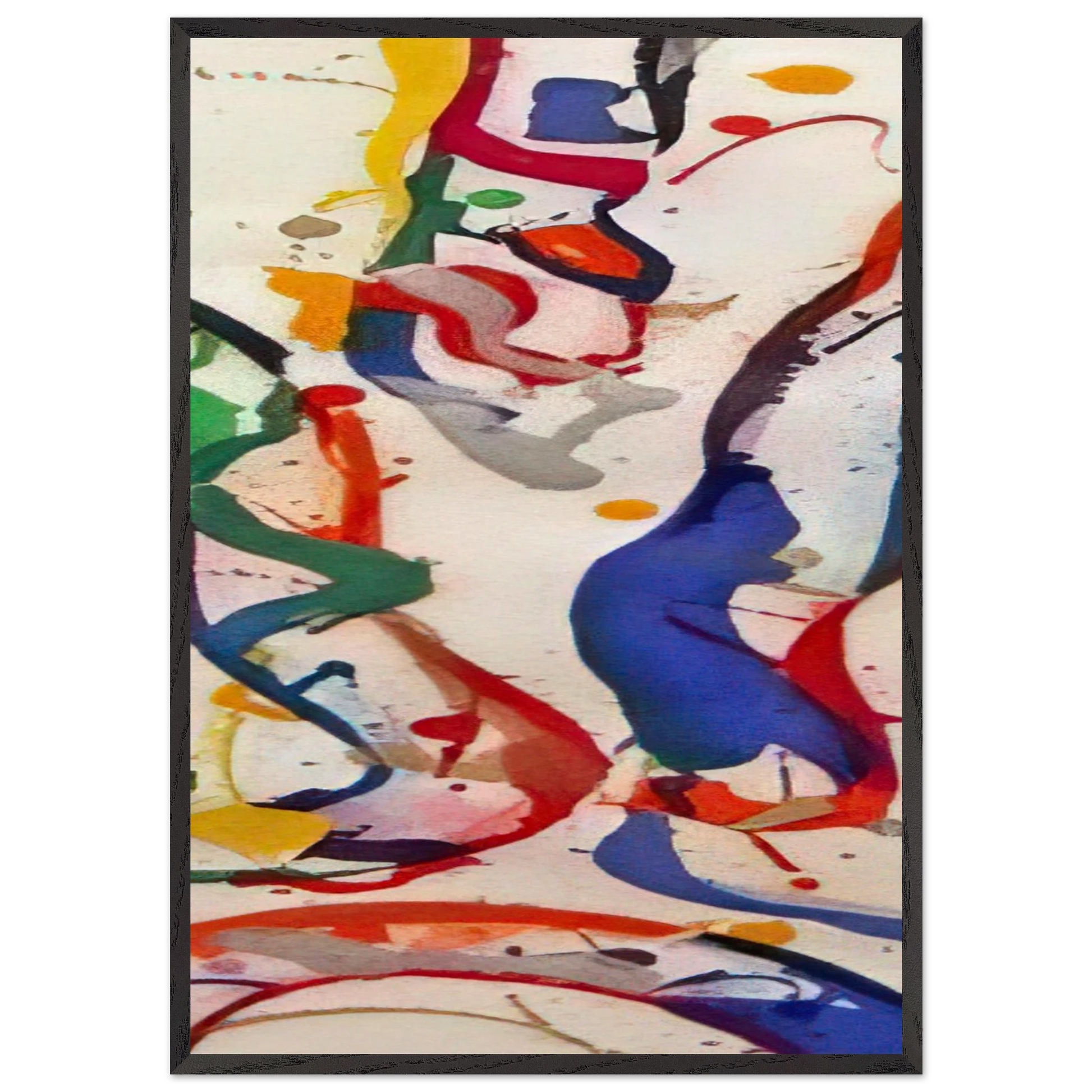 Untitled 040 - Sam Francis Framed Art Print – Black Wooden Frame - Default Title - -Framed Art Print