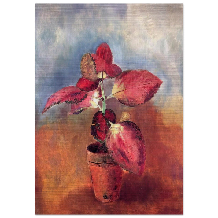 BEGONIA IN A POT - Odilon Redon Brushed Aluminum Print - 70x100 cm / 28x40 inches | Odilon Redon Aluminum Print | Odilon Redon Prints