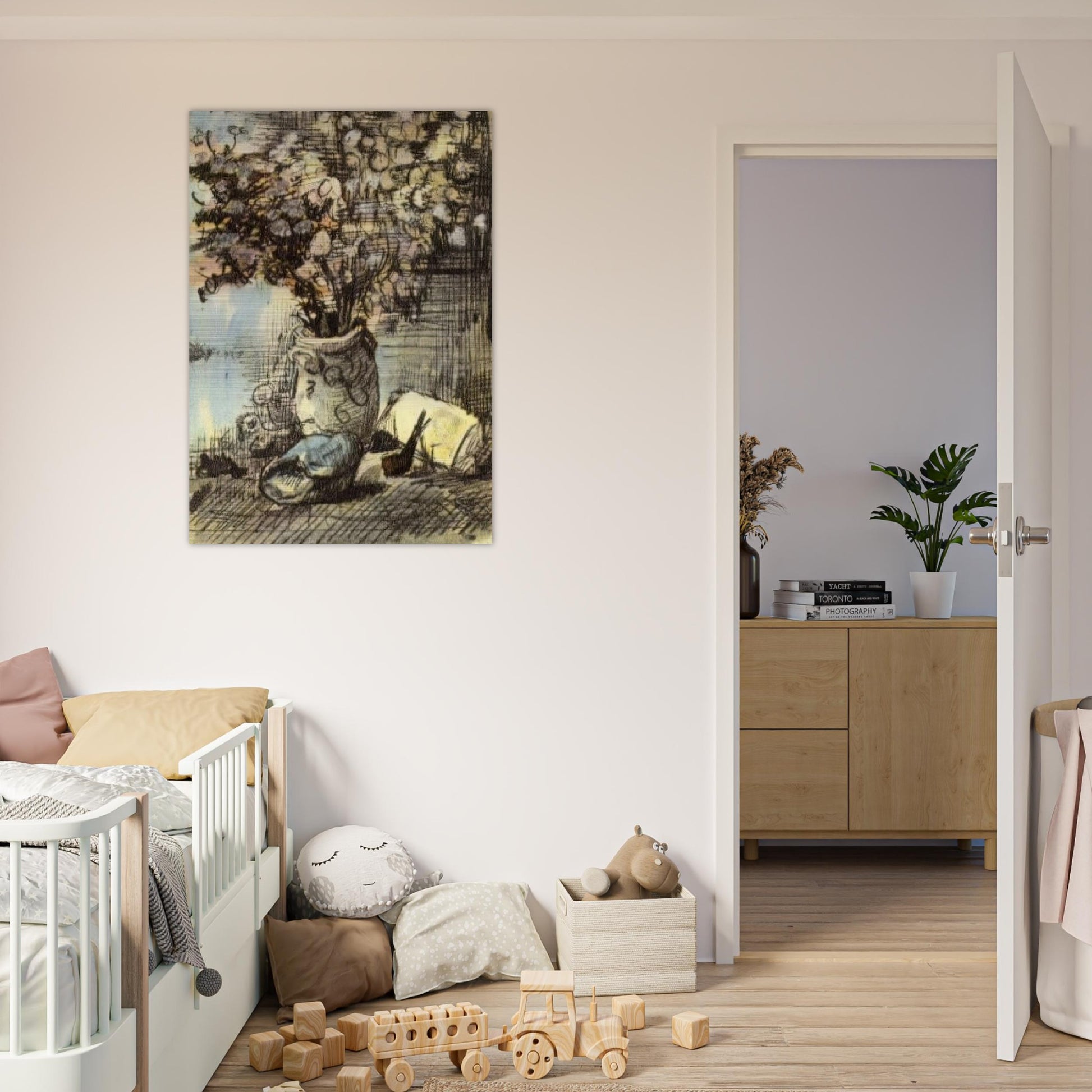 Honesty in a Vase - Vincent van Gogh Brushed Aluminum Print - 70x100 cm / 28x40 inches | Vincent van Gogh Aluminum Print | Vincent van Gogh Prints