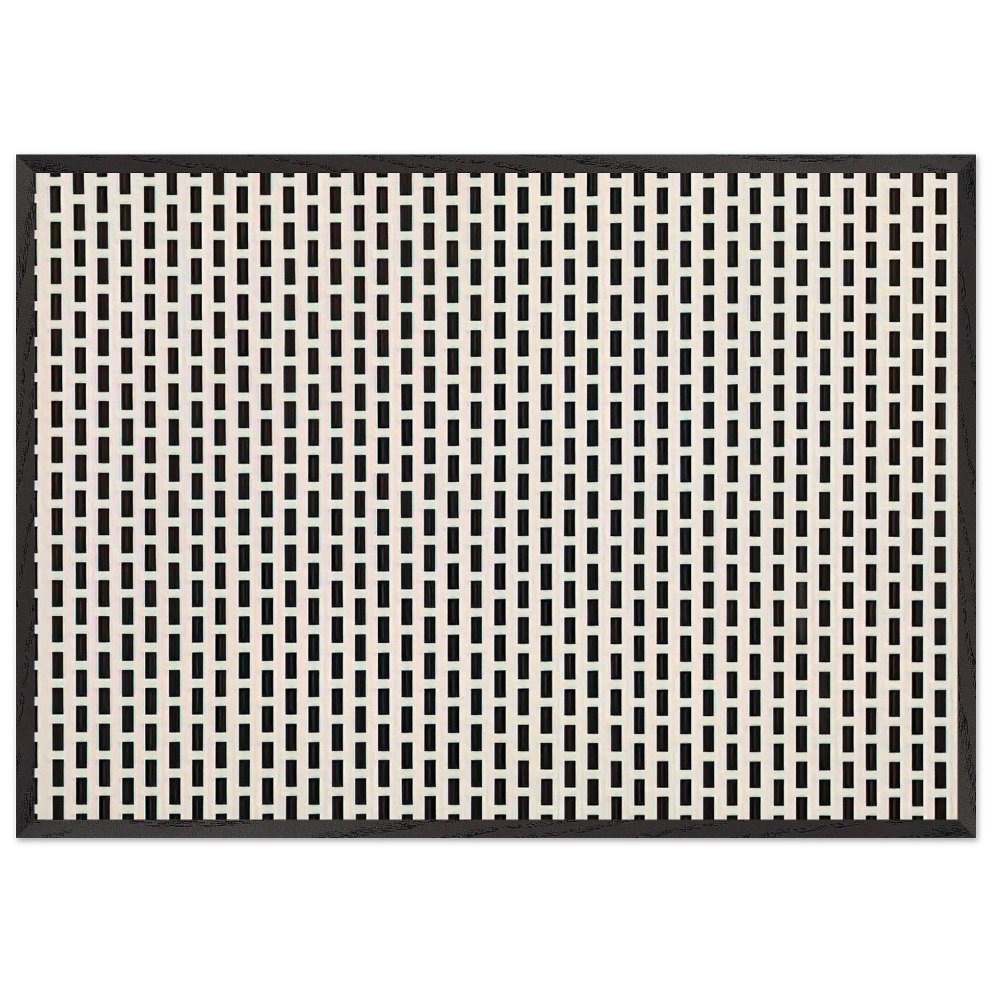 2 trames de carres1 trame de tirets - 1975 - Francois Morellet Framed Art Print – Black Wooden Frame - Default Title - -Framed Art Print