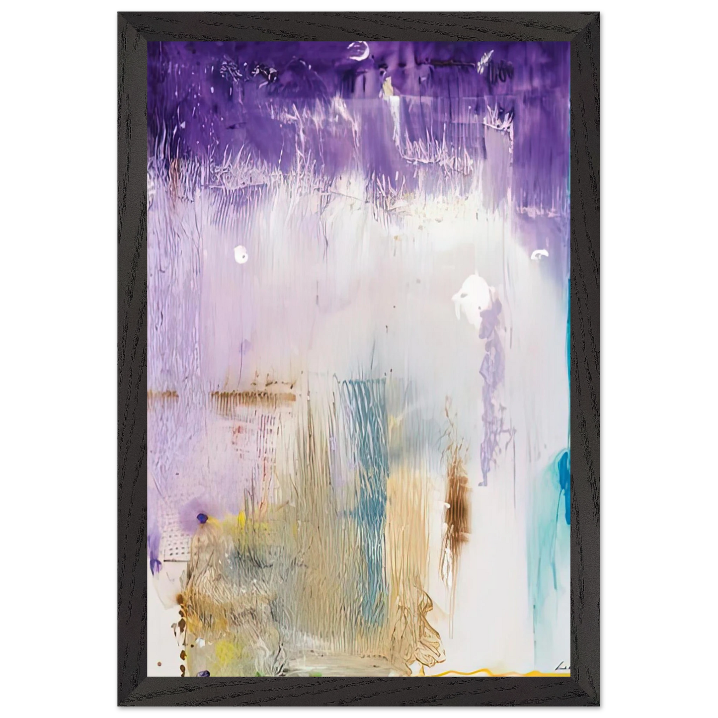Helen Frankenthaler - Magnet, 1992- Wall Art - 21x29.7 cm / 8x12" - Premium Wooden Framed Poster With Fine Art Paper - White frame