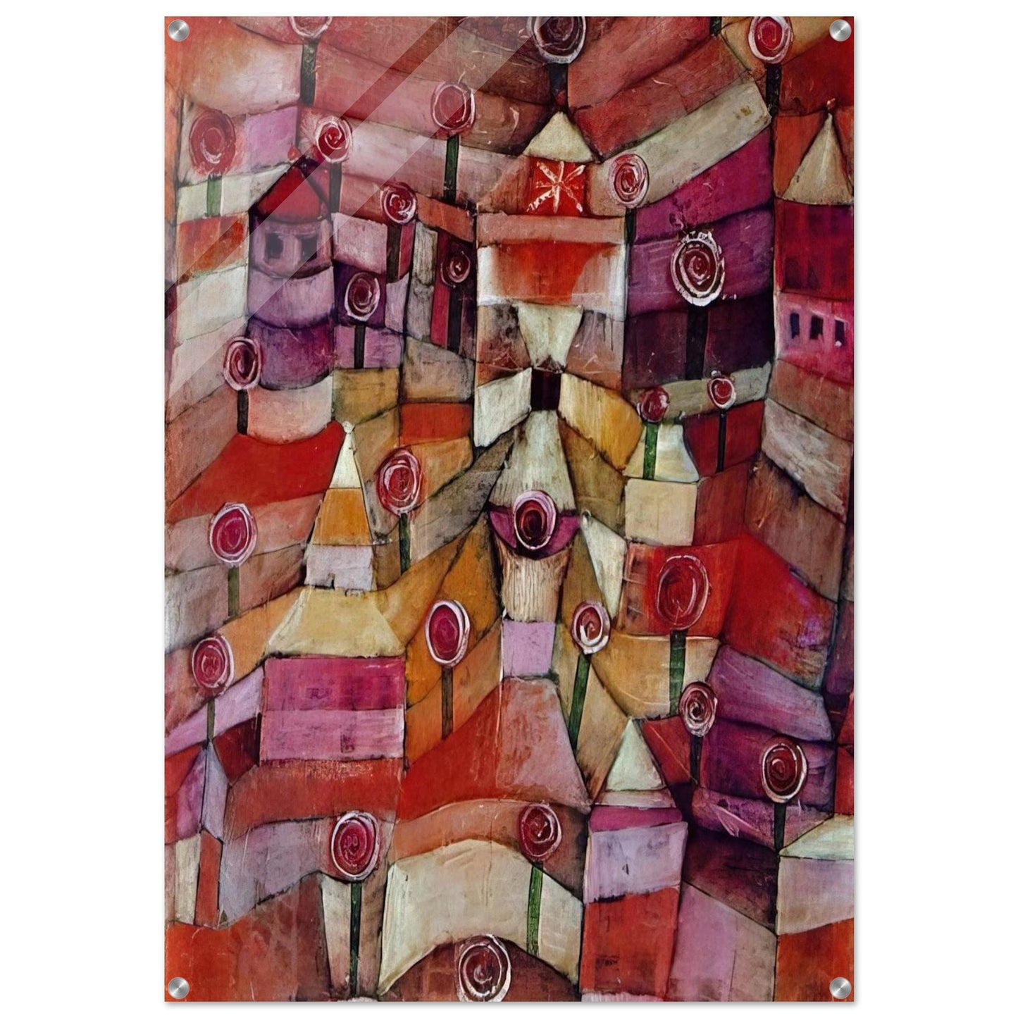 ROSE GARDEN 1920 - Paul Klee Acrylic Print - 70x100 cm / 28x40″ inches