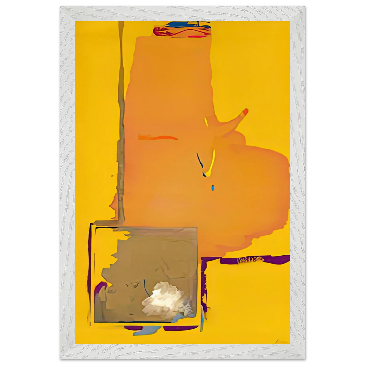 Helen Frankenthaler - Mardi Gras, 1987- Wall Art - 60x80 cm / 24x32 inches - Premium Wooden Framed Poster With Fine Art Paper - Wood frame
