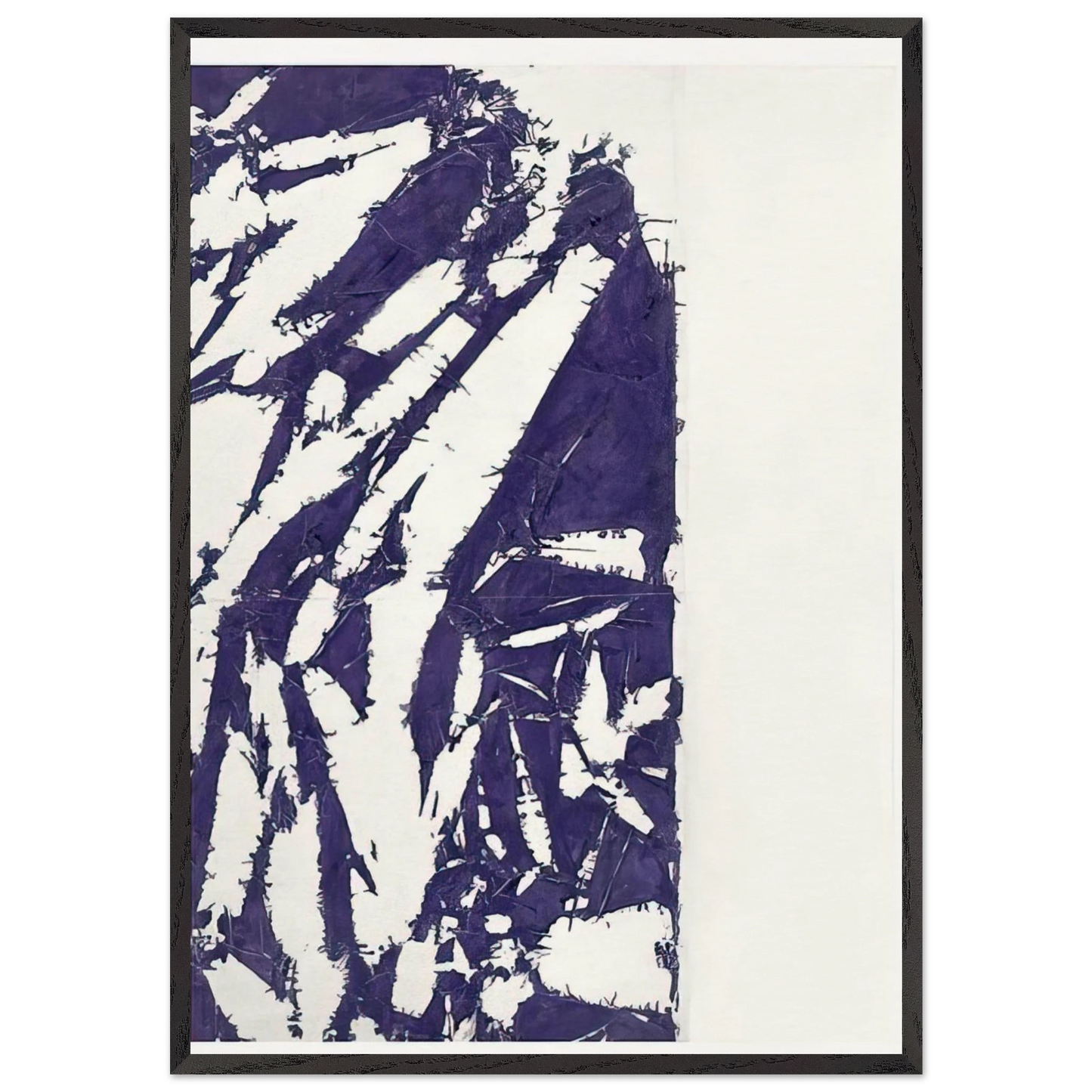 Laissee - 1995 - Simon Hantai Framed Art Print – Black Wooden Frame - Default Title - -Framed Art Print