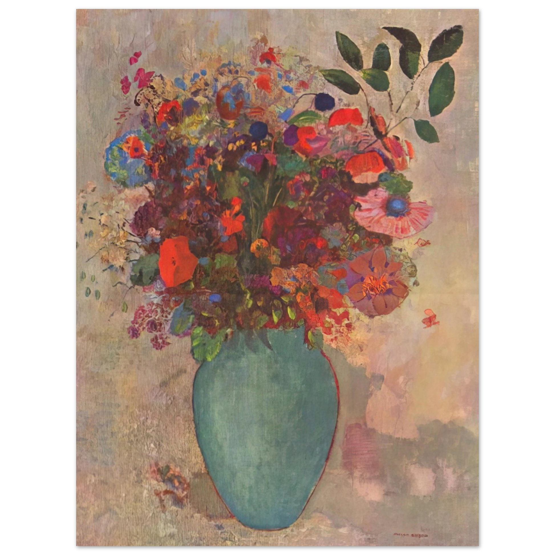 Odilon Redon - THE TURQUOISE VASE Fine Art Poster - Default Title