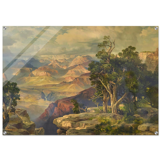 Grand Canyon from Hermit Rim Road - Thomas Moran Acrylic Print - 70x100 cm / 28x40″ inches