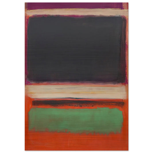 No.3No.13 Magenta, Black, Green on Orange - 1949 - Mark Rothko Brushed Aluminum Print - 70x100 cm / 28x40 inches | Mark Rothko Aluminum Print | Mark Rothko Prints