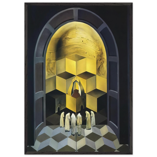 SKULL OF ZURBARAN - Salvador Dali Framed Art Print – Black Wooden Frame - Default Title - -Framed Art Print