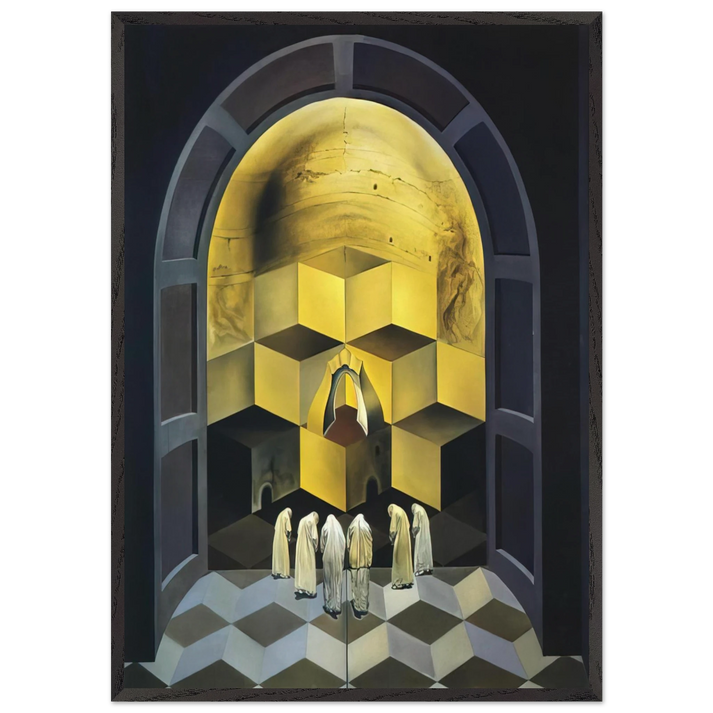 SKULL OF ZURBARAN - Salvador Dali 70x100 cm / 28x40 inches Framed Art Print – Black Wooden Frame