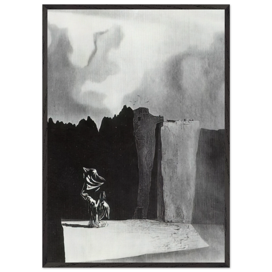 WEST SIDE OF THE ISLE OF THE DEAD - Salvador Dali Framed Art Print – Black Wooden Frame - Default Title - -Framed Art Print