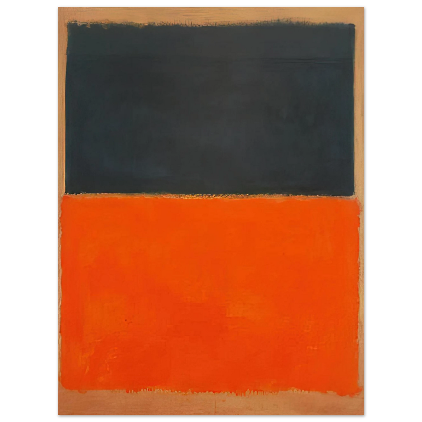 Mark Rothko - Green and Tangerine on Red - 1956 Wall Art - 60x80 cm / 24x32 inches - Fine Art Poster - -