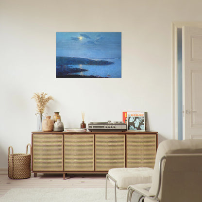 Moonlight - Childe Hassam Brushed Aluminum Print - 70x100 cm / 28x40 inches | Childe Hassam Aluminum Print | Childe Hassam Prints