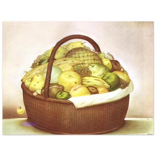 Fernando Botero - FRUIT BASKET Fine Art Poster - Default Title