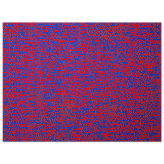 Francois Morellet - Random Distribution of 40,000 Squares Using the Odd and Even Numbers of a Telephone Directory detail - 1971 Fine Art Poster - Default Title