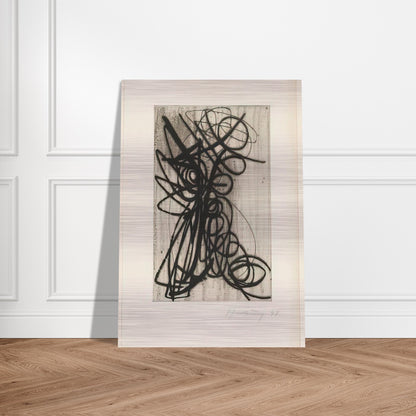 Composition - 1948 - Hans Hartung Brushed Aluminum Print - 70x100 cm / 28x40 inches | Hans Hartung Aluminum Print | Hans Hartung Prints