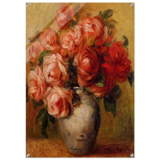 Still Life with Roses - Pierre-Auguste Renoir Acrylic Print - 70x100 cm / 28x40″ inches