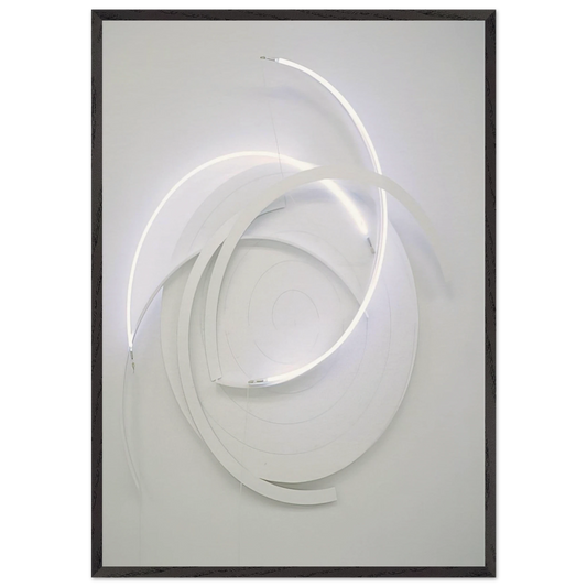 Lunatique compact n 3 - 1996 - Francois Morellet Framed Art Print – Black Wooden Frame - Default Title - -Framed Art Print