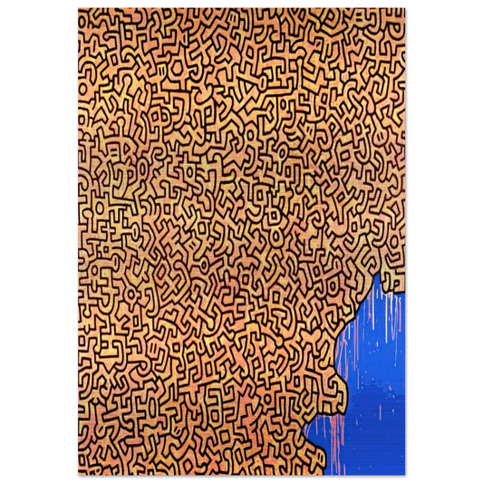 BRAZIL 1989 - Keith Haring Brushed Aluminum Print - 70x100 cm / 28x40 inches | Keith Haring Aluminum Print | Keith Haring Prints