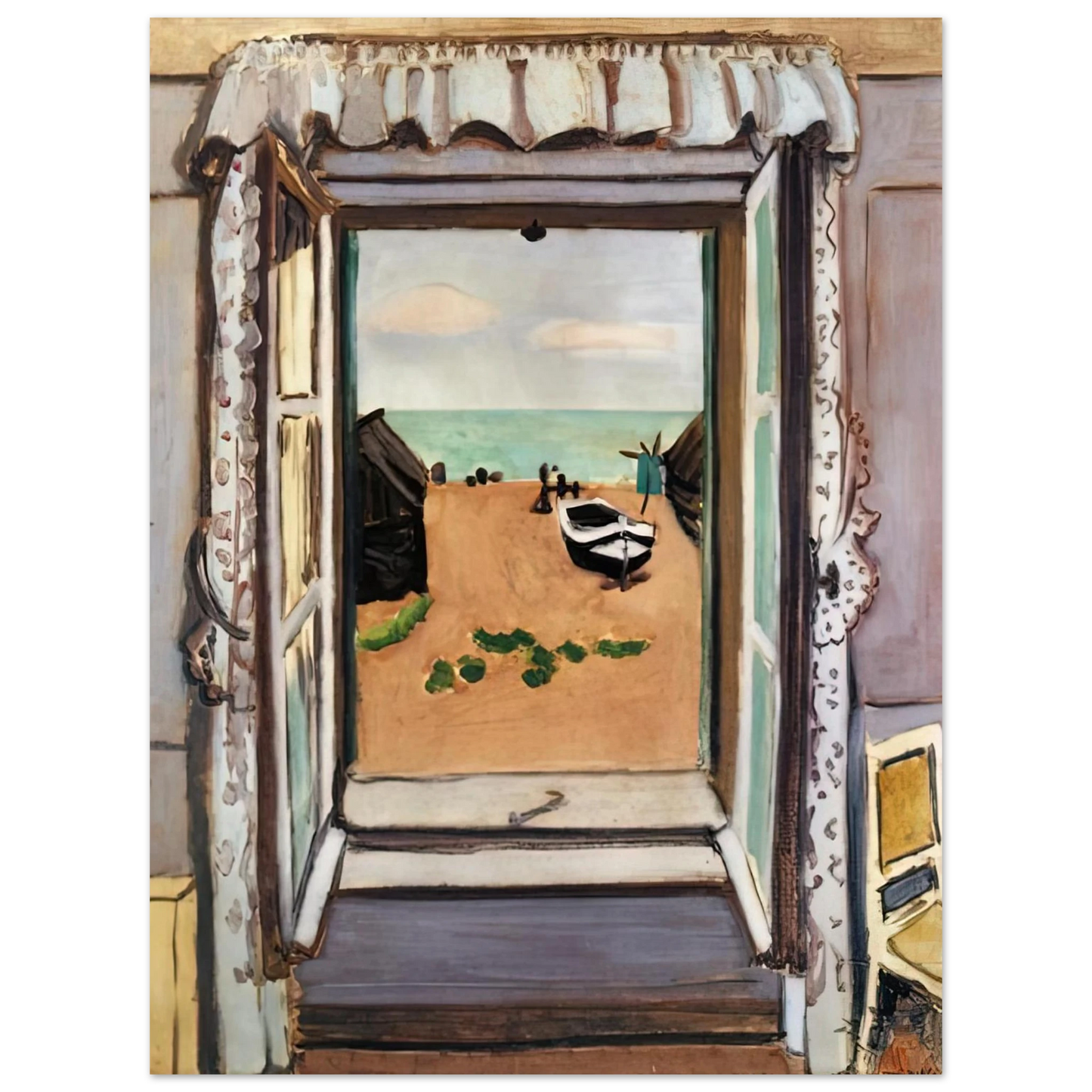 Henri Matisse - OPEN WINDOW ETRETAT 1920 Fine Art Poster - Default Title