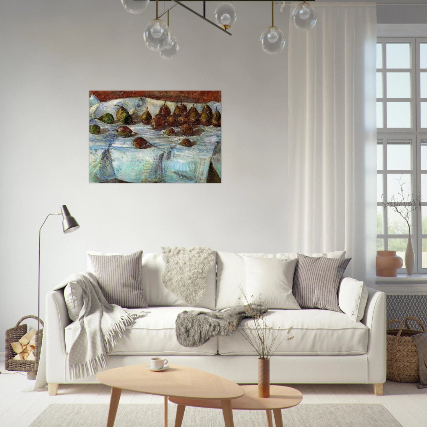 Winter Sickle Pears - Childe Hassam Brushed Aluminum Print - 70x100 cm / 28x40 inches | Childe Hassam Aluminum Print | Childe Hassam Prints