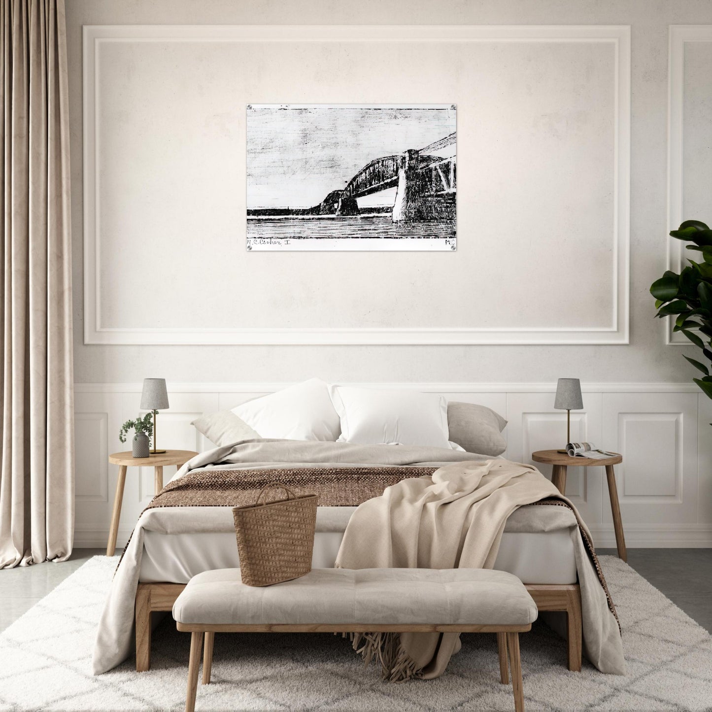 RAILWAY BRIDGE OOSTERBEEK - MC Escher Acrylic Print - 70x100 cm / 28x40″ inches | MC Escher Wall Art | MC Escher Prints