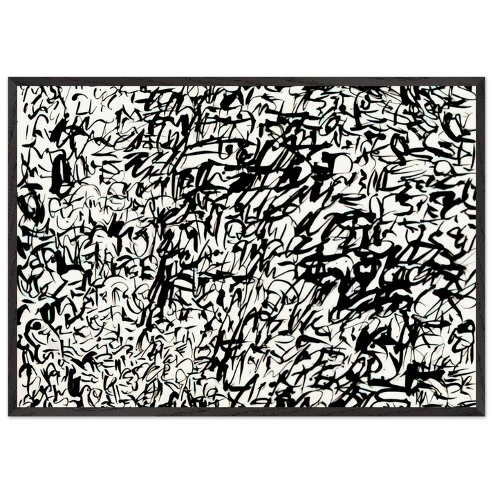 UNTITLED 1978 2 N1 - Keith Haring 70x100 cm / 28x40 inches Framed Art Print – Black Wooden Frame | Keith Haring Art For Sale