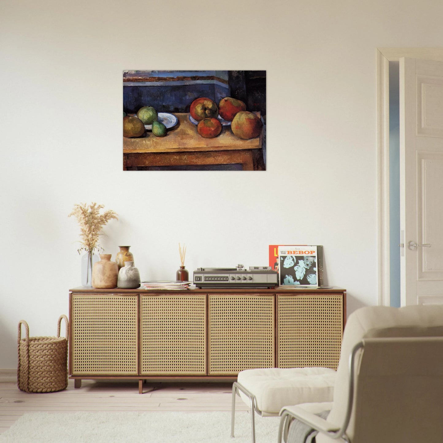 Still Life Apples and Pears - Paul Cézanne Brushed Aluminum Print - 70x100 cm / 28x40 inches | Paul Cézanne Aluminum Print | Paul Cézanne Prints