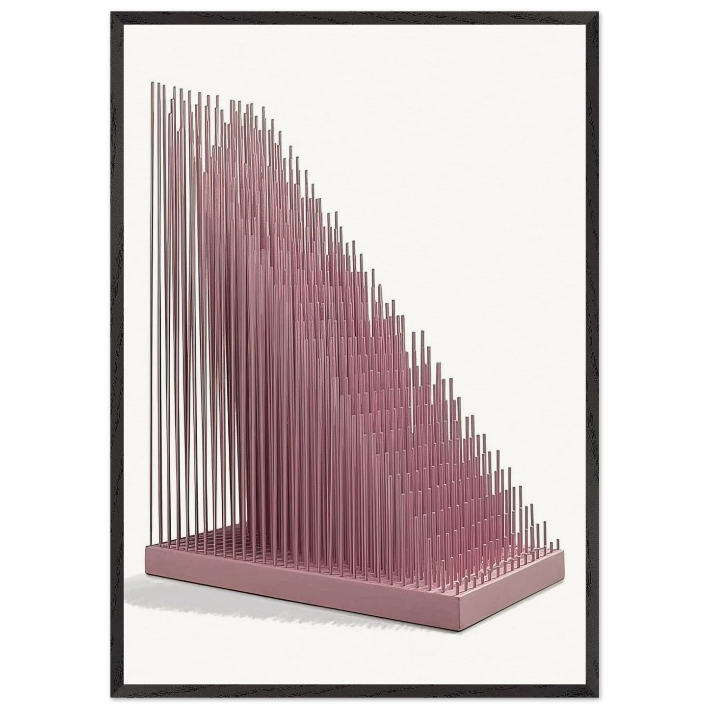 PROGRESION ROSA - Jesus Rafael Soto Framed Art Print – Black Wooden Frame - Default Title - -Framed Art Print